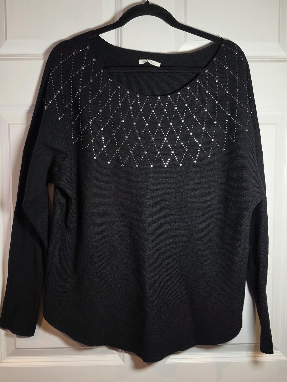 Vila Milano Soft Black Embellished Women’s Sweater